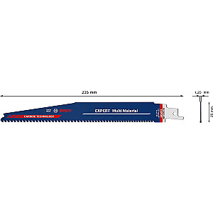 Сабельное пильное полотно Bosch Expert 'Multi Material' S 1156 XHM, 3 шт. (длина 225 мм)