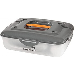 Ящик для пикника Easy Camp Cerf M, посуда (серый/белый, 24 шт., модель 2023 г.)