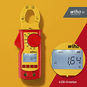 Токоизмерительные клещи Wiha 45219, до 1000 В переменного тока, измерительный прибор (красный/желтый, бесконтактный тест одной рукой)