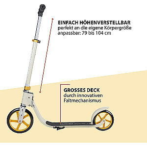 HUDORA BigWheel 215, paspirtukas (pilka/geltona)