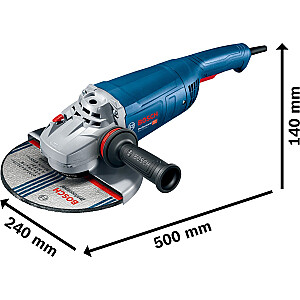 Kampinis šlifuoklis Bosch GWS 22-230 J Professional (mėlynas, 2200 W, įskaitant deimantinį pjovimo diską)