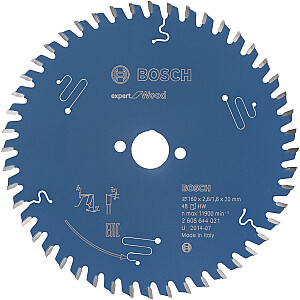 Diskinio pjovimo diskas Bosch Expert for Wood, 160 mm, 48Z (skersmuo 20 mm)