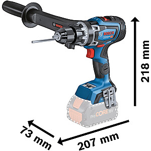 Аккумуляторная ударная дрель Bosch BITURBO GSB 18V-150 C Professional, 18 В (синий/черный, 2 аккумулятора ProCORE18V 8,0 Ач, модуль Bluetooth, L-BOXX)