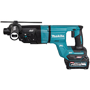 Аккумуляторный комбинированный перфоратор Makita HR007GM201 XGT, 40 В, перфоратор (синий/черный, 2 литий-ионных аккумулятора 4,0 Ач)