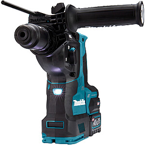 Аккумуляторный комбинированный перфоратор Makita HR004GM201 XGT, 40 В, перфоратор (синий/черный, 2 литий-ионных аккумулятора 4 Ач, MAKPAC)