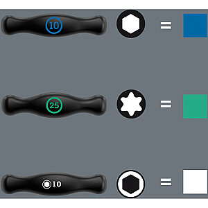 Набор Wera 467/7 TORX HF 2 отвертки с Т-образной рукояткой + подставка, 7 шт. (черный/зеленый, с функцией фиксации)
