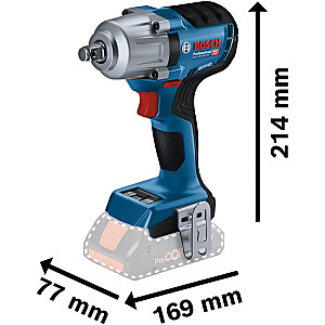 Akumuliatorinis smūginis veržliaraktis Bosch GDS 18V-450 HC Professional Solo, 18 V (mėlyna/juoda, be akumuliatoriaus ir įkroviklio)