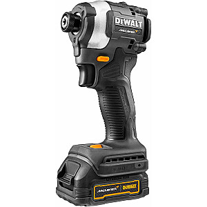 DEWALT DCF85ME2GT belaidis smūginis veržliaraktis 18 V 1/4 colio McLaren dizaino (pilka/juoda, 2 x POWERSTACK 1,7 Ah ličio jonų akumuliatoriai, T STAK dėžutėje)