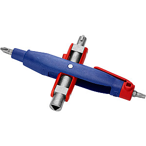 Ключ для шкафа штыревого выключателя KNIPEX 00 11 07, торцевой ключ (синий/красный, длина 145 мм)