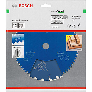Diskinio pjovimo diskas Bosch Expert for Wood, 190 mm, 24Z (skylės skersmuo 20 mm)