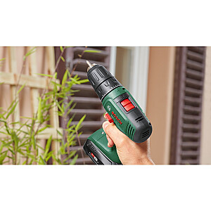 Akumuliatorinis gręžtuvas Bosch EasyDrill 18V-40 (žalia/juoda, 2x ličio jonų akumuliatorius 1,5 Ah, dėklas, POWER FOR ALL ALLIANCE)