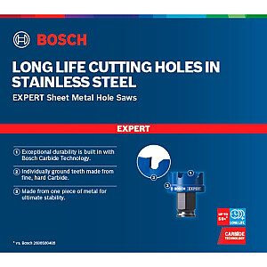 Skylės pjūklas Bosch Expert Carbide, lakštinis metalas, 30 mm