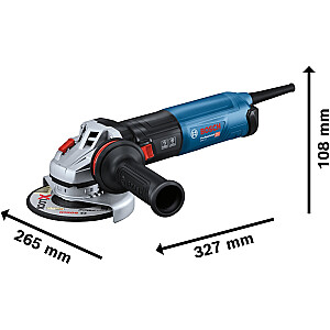 Kampinis šlifuoklis Bosch GWS 17-125 S Inox Professional (mėlyna/juoda, 1700 W)