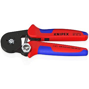 Клещи для обжима KNIPEX 97 53 14 SB (красный/синий, с боковым входом)