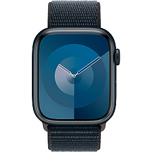 „Apple Watch Series 9“, išmanusis laikrodis (navy / tamsiai mėlynas, aliuminis, 45 mm, „Sport Loop“, mobilusis)