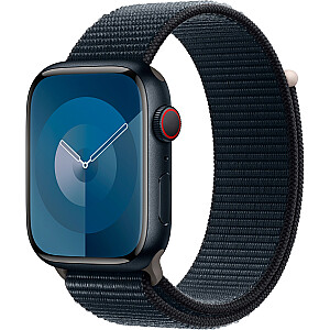 „Apple Watch Series 9“, išmanusis laikrodis (navy / tamsiai mėlynas, aliuminis, 45 mm, „Sport Loop“, mobilusis)