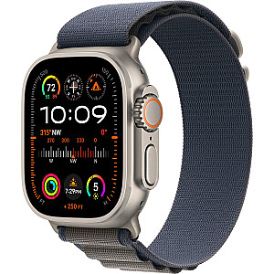 Apple Watch Ultra 2, išmanusis laikrodis (tamsiai mėlynai pilkas, 49 mm, Alpine Loop, titano dėklas, korio formos)