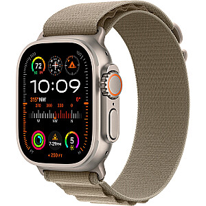 Apple Watch Ultra 2, išmanusis laikrodis (alyvuogių žalios spalvos, 49 mm, Alpine Loop, titano dėklas, mobilusis telefonas)