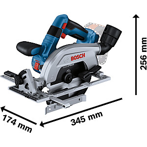 Akumuliatorinis diskinis pjūklas Bosch GKS 18V-57-2 Professional Solo (mėlynas/juodas, be akumuliatoriaus ir įkroviklio)