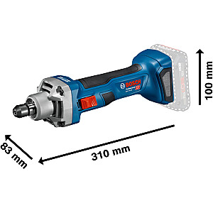 Аккумуляторная прямошлифовальная машина Bosch GGS 18V-20 Professional Solo (синий/черный, без аккумулятора и зарядного устройства)