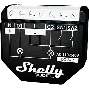 Shelly Wave 2PM, реле (черный)