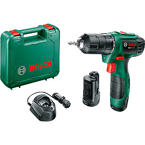 Аккумуляторная дрель-шуруповерт Bosch EasyDrill 1200 (зеленый/черный, 2 литий-ионных аккумулятора 1,5 Ач, футляр)