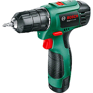 Akumuliatorinis gręžtuvas / suktuvas Bosch EasyDrill 1200 (žalia/juoda, 2 ličio jonų akumuliatoriai 1,5 Ah, dėklas)