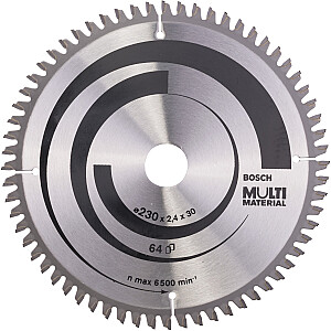 Bosch Multi Material diskinio pjūklo diskas, 230 mm, 64Z (skersmuo 30 mm, skirtas rankiniams diskiniams pjūklams)