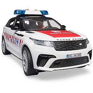 Greitosios pagalbos automobilis BRUDER Range Rover Velar su vairuotoju, transporto priemonės modelis (su šviesos + garso moduliu)