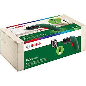Аккумуляторная отвертка Bosch IXO 6, набор Vino со штопором (зеленый/черный, литий-ионный аккумулятор 3,6 Вольт 1,5 Ач)