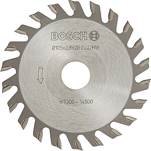 Шлицерез Bosch 105мм x 20мм, 22T (для теневых зазоров GUF 4-22 A и PSF 22 A)