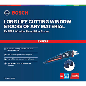 Stūmoklinis pjūklo diskas Bosch Expert 'Window Demolition' S 956 DHM, 10 vnt (ilgis 150 mm)