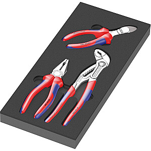 Wera 9780 Вставка из пенопласта Набор клещей KNIPEX 1, 3 шт. (черный/серый, во вставке из пенопласта для мастерской тележки)