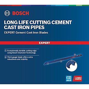 Stūmoklinis pjūklo diskas Bosch Expert 'Cement Cast Iron' S 1750 RD (ilgis 250 mm)