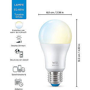 WiZ, Lempa, 8 W, 2700-6500, A60, E27, 1 vnt. Šviesos šaltinis