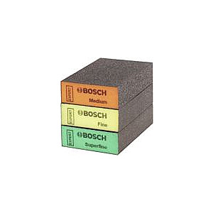 Standartinis šlifavimo blokelių rinkinys Bosch EXPERT S471, 3 vnt., šlifavimo kempinė (įvairių spalvų, 97 x 69 x 26 mm)