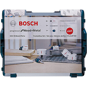 Bosch Progressor skylių pjūklų rinkinys medienai ir metalui, 8 dalių (L-BOXX)