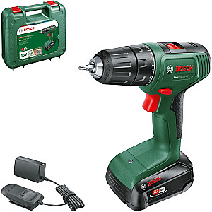 Akumuliatorinis gręžtuvas Bosch EasyDrill 18V-40 (žalia/juoda, ličio jonų akumuliatorius 2,0 Ah, dėklas)