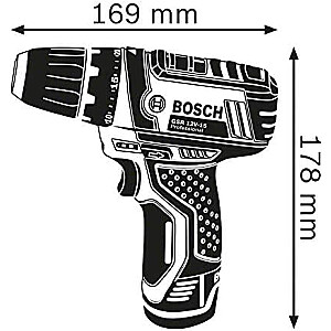 Аккумуляторная отвертка Bosch GSR 12V-15 Professional Set, дрель (синий/черный, 2x литий-ионный аккумулятор 2,0 Ач, 25 бит)