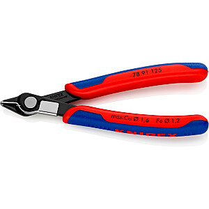 KNIPEX Electronic Super Knips 78 91 125, elektroninės replės (raudona/mėlyna, su atidarymo spyruokle ir atidarymo ribotuvu)