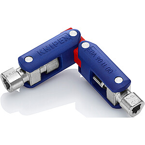 Ключ для шкафа управления KNIPEX DoubleJoint, торцевой ключ (синий/красный, общая длина рычага 97 мм)