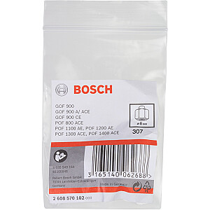 Bosch įvorė 8 mm, suveržimo veržlė SW 19 mm (juoda, skirta GOF/POF maršrutizatoriams)