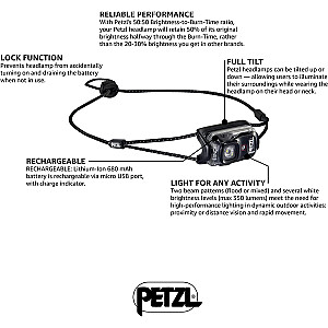 Налобный фонарь Petzl E102AA00 Bindi, черный