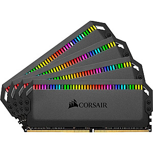 Corsair DDR4 32 GB 3200-CL16 - Quad-Kit - Dominator Platinum RGB, juodas