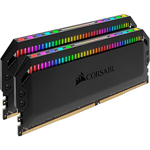 Corsair DDR4 16 ГБ 3200-CL16 — двойной комплект — Dominator Platinum RGB, черный