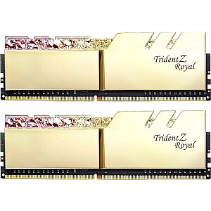 G.Skill DDR4 – 32 GB – 3600 – CL – 18 – dvigubas rinkinys, „Trident Z Royal“ (auksinis, F4-3600C18D-32GTRG)