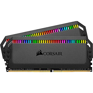 Corsair DDR4 – 32 GB – 4000 – CL – 19 – Dvigubas rinkinys, Dominator Platinum RGB (juoda, CMT32GX4M2K4000C19)