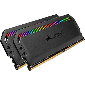 Corsair DDR4 – 32 GB – 4000 – CL – 19 – Dvigubas rinkinys, Dominator Platinum RGB (juoda, CMT32GX4M2K4000C19)