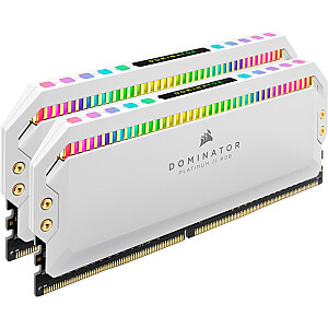 Corsair DDR4 - 16 GB - 3200 - CL - 16 - Dvigubas rinkinys, Dominator Platinum RGB (balta, CMT16GX4M2Z3200C16W)