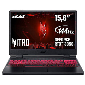 Žaidimų nešiojamas kompiuteris Acer Nitro 5 AN515-58-72EP i7-12650H/15.6FHD IPS 144Hz/16GB/512GB/RTX 3050 4GB/be OS/juoda 